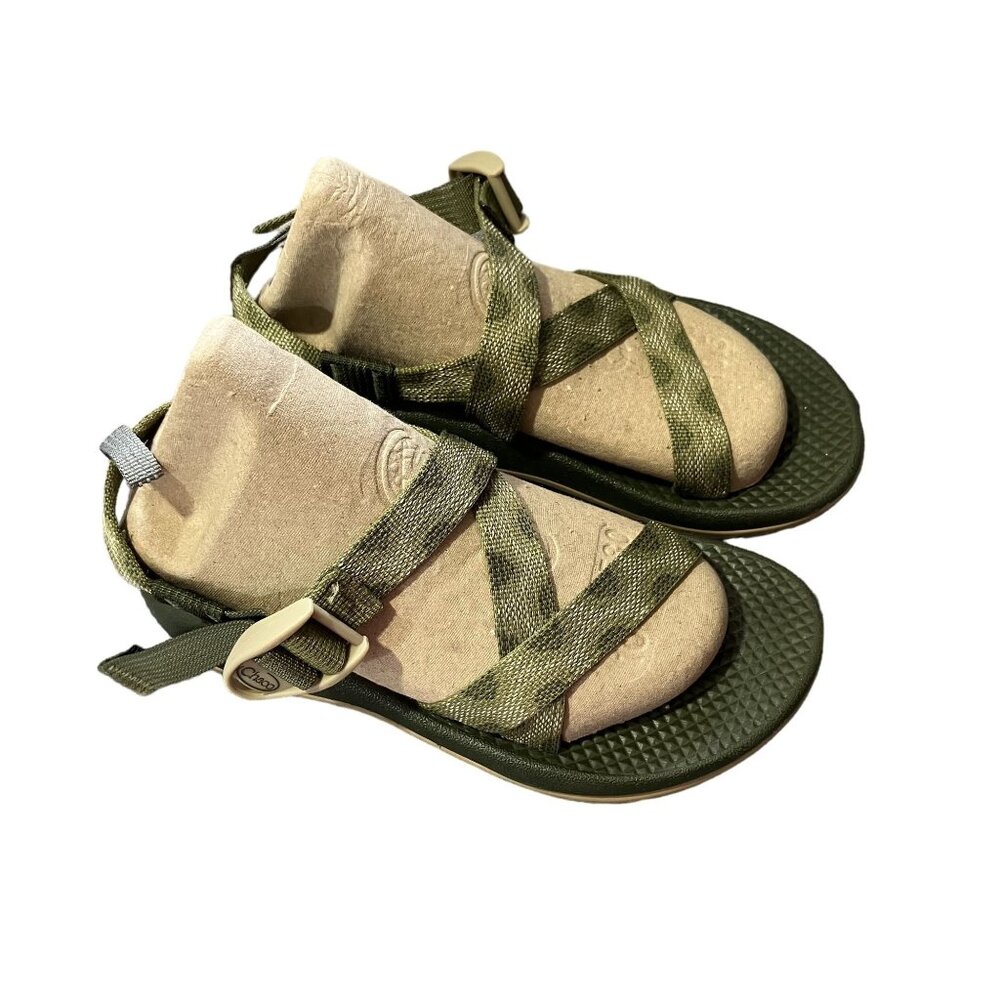 Chaco Kids' Green Sandals With Adjustable Straps & Comfortable Soles Big Kids 3